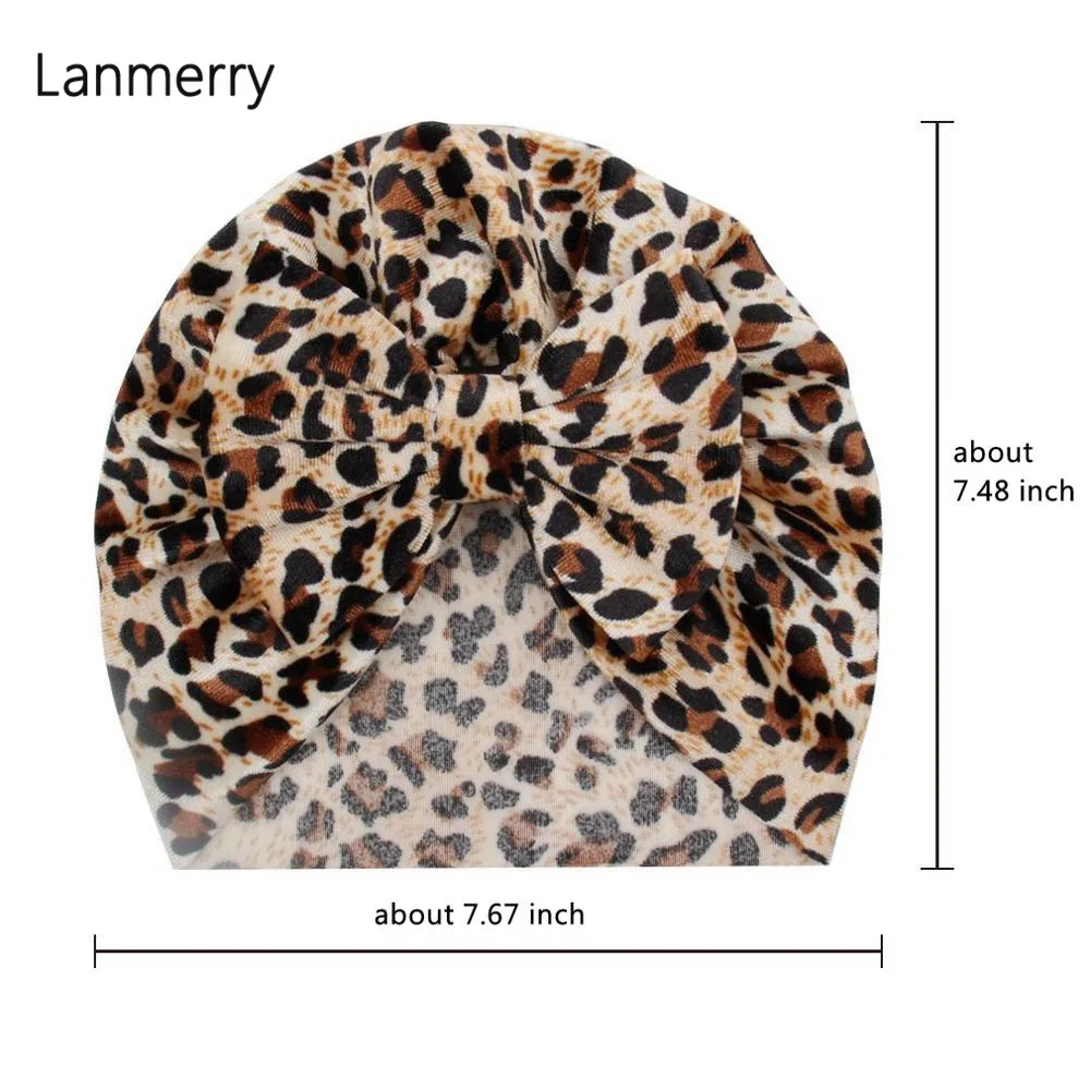 Бархатная повязка на голову с леопардовым принтом для маленьких девочек