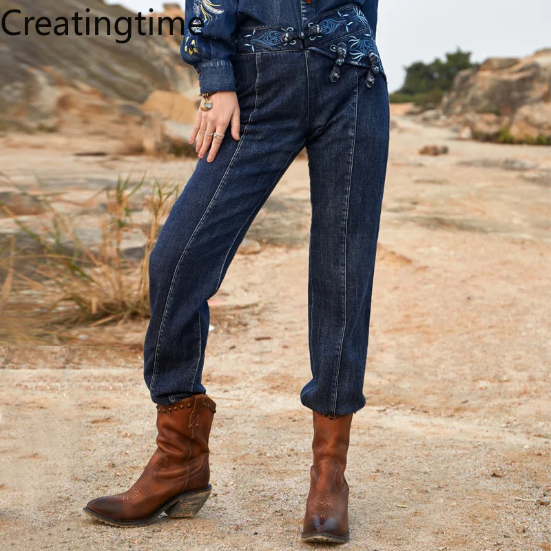 Creatingtime 2022 Spring Summer New Fashion Tide Women's Solid Color Patchwork Embroidery Button Straight Retro Jeans GA673
Creatingtime 2022 Spring Summer New Fashion Tide Women's Solid Color Patchwork Embroidery Button Straight Retro Jeans GA673