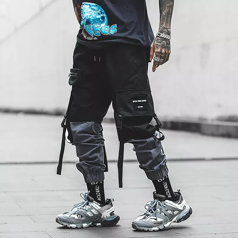 NEW IN Harem Joggers Men Ribbons Pockets Casual Mens Cargo Pants Hip Hop Cotton Casual Ankle-length Men Trousers
NEW IN Harem Joggers Men Ribbons Pockets Casual Mens Cargo Pants Hip Hop Cotton Casual Ankle-length Men Trousers