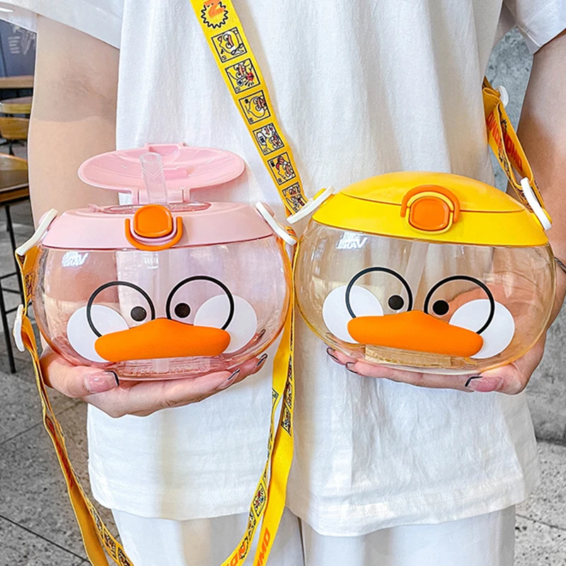 680ml Water Bottle With Straw Cute Duck Plastic Water Bottle For Girls Kids BPA Free Portable Travel School Drinking Bottle
680ml Water Bottle With Straw Cute Duck Plastic Water Bottle For Girls Kids BPA Free Portable Travel School Drinking Bottle