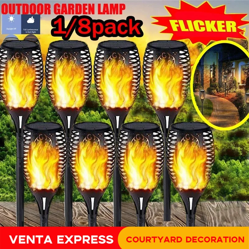 Solar Torch Lights 12/33LED Outdoor Waterproof Flickering Flame Lamp for Pathway Garden Yard Decoration Solar Flame Lights
Solar Torch Lights 12/33LED Outdoor Waterproof Flickering Flame Lamp for Pathway Garden Yard Decoration Solar Flame Lights