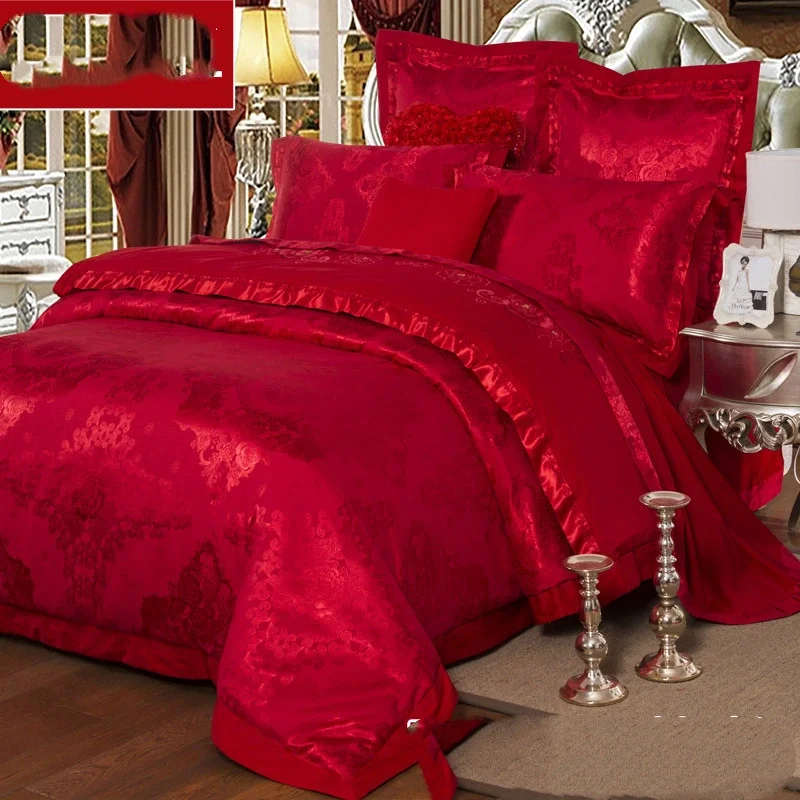 European And American Style Sheets And Duvet Cover Four-piece Cotton Satin Jacquard
European And American Style Sheets And Duvet Cover Four-piece Cotton Satin Jacquard