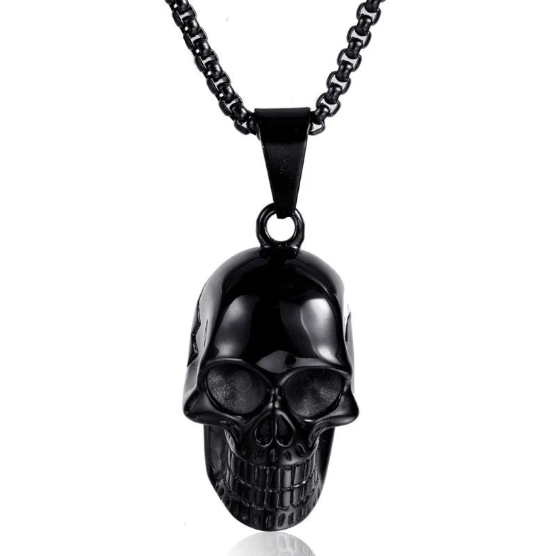 Fashion Titanium Steel Punk Wind Ghost Head Pendant Men's Jewelry Skull Head Pendant Creative Personality Necklace Gift
Fashion Titanium Steel Punk Wind Ghost Head Pendant Men's Jewelry Skull Head Pendant Creative Personality Necklace Gift