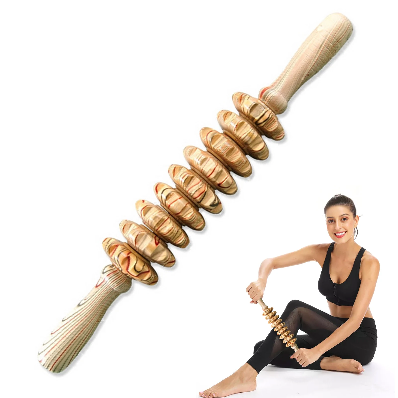 Wooden Muscle Roller Massage Stick Anti-cellulite Blaster Deep Tissue Fascia Trigger Point Release Body Massage Tools
Wooden Muscle Roller Massage Stick Anti-cellulite Blaster Deep Tissue Fascia Trigger Point Release Body Massage Tools