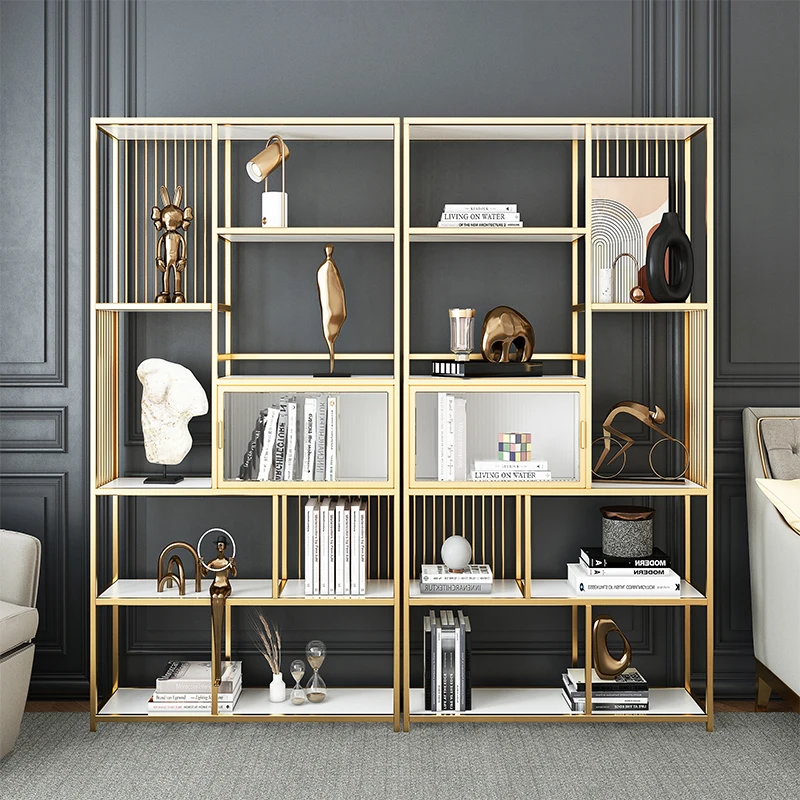 Light Luxury Bookshelf Metal Shelf Floor Partition Decorative Bookcase Stainless Steel Antique Shelf Changhong Glass Storage
Light Luxury Bookshelf Metal Shelf Floor Partition Decorative Bookcase Stainless Steel Antique Shelf Changhong Glass Storage