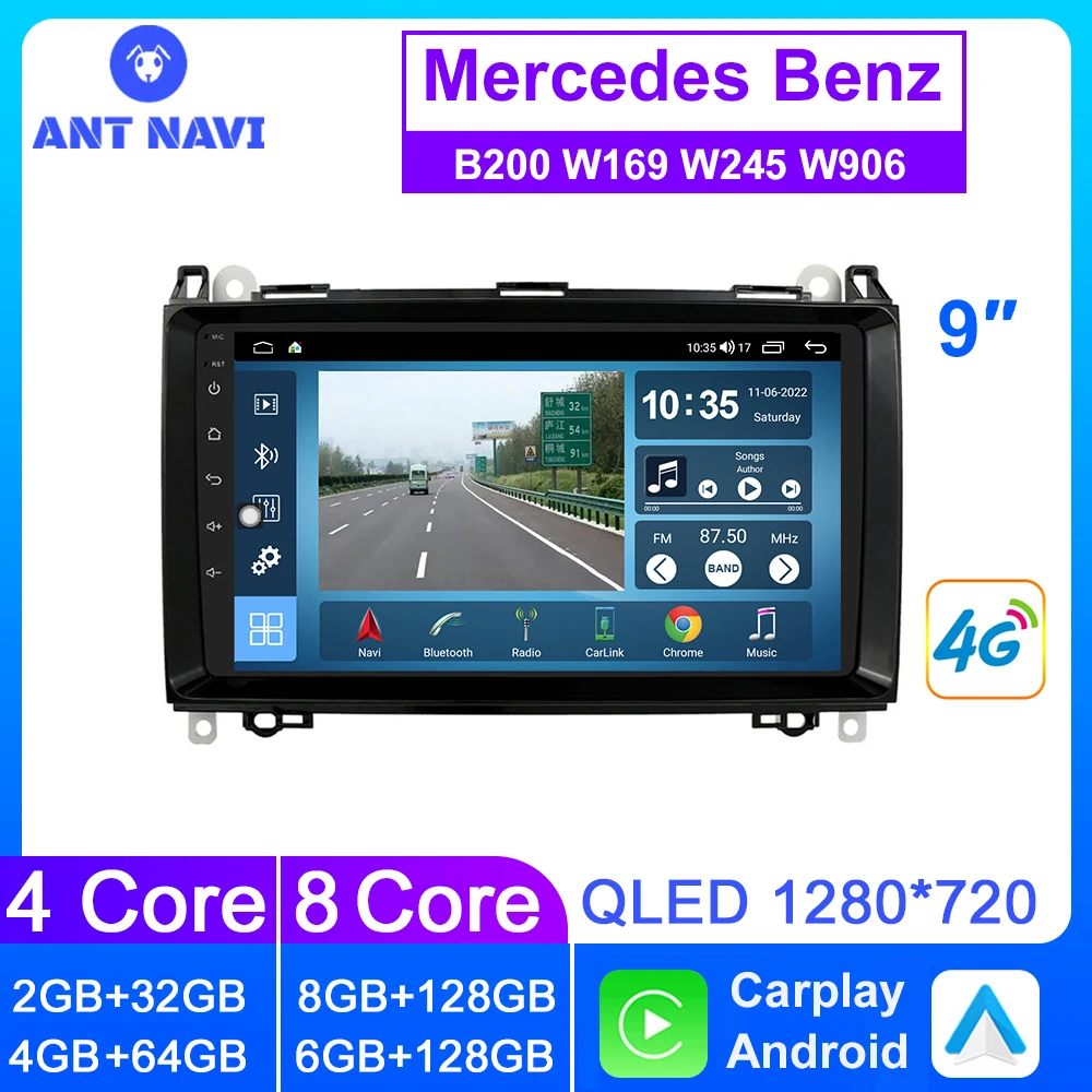 Автомобильная магнитола AntNavi, плеер 9 дюймов на Android, для Mercedes Benz B200, W169, W245, W639, W906, Sprinter, B160, B170, Vito, Viano, типоразмер 2DIN
Автомобильная магнитола AntNavi, плеер 9 дюймов на Android, для Mercedes Benz B200, W169, W245, W639, W906, Sprinter, B160, B170, Vito, Viano, типоразмер 2DIN