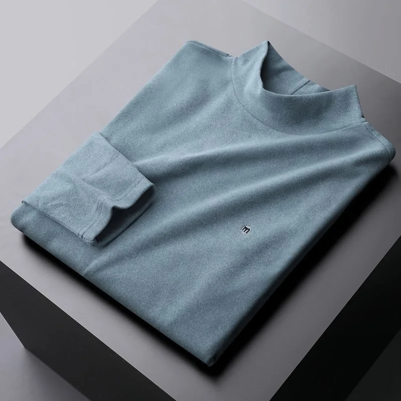 Senior double-sided thin cashmere long sleeve t-shirt men's autumn and winter new luxury fashion warm half high collar Pullover
Senior double-sided thin cashmere long sleeve t-shirt men's autumn and winter new luxury fashion warm half high collar Pullover
