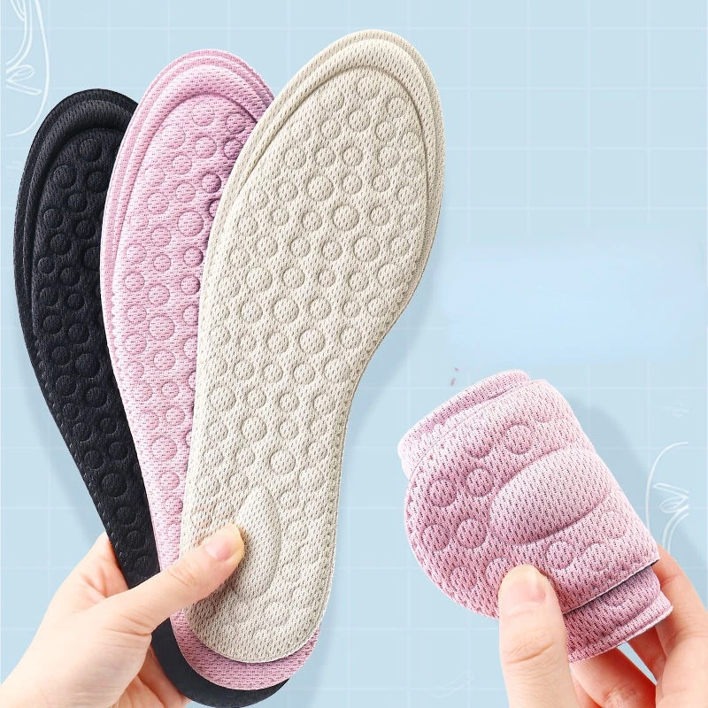 

2pcs Shoes Insoles 5D EVA Memory Foam Breathable Massage Arch Support Insoles Women Inner Sole Shoe Insert Heightening Insoles