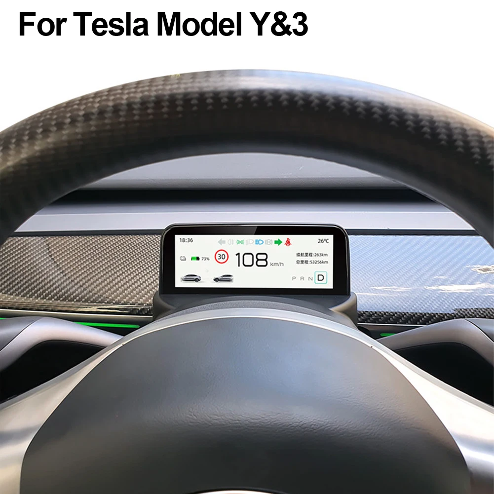 IPS Speedometer HD LCD Meter 4.6\" ABS Black Car Accessories Easy To Install Gauge Cluster For Tesla Model 3/Y
IPS Speedometer HD LCD Meter 4.6\" ABS Black Car Accessories Easy To Install Gauge Cluster For Tesla Model 3/Y