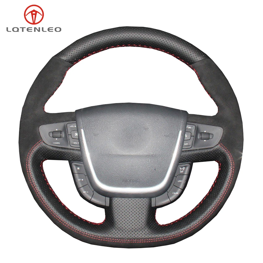 LQTENLEO Black Genuine Leather Suede Hand-stitched Car Steering Wheel Cover for Peugeot 508 2011-2018 508 SW 2011-2018 
LQTENLEO Black Genuine Leather Suede Hand-stitched Car Steering Wheel Cover for Peugeot 508 2011-2018 508 SW 2011-2018