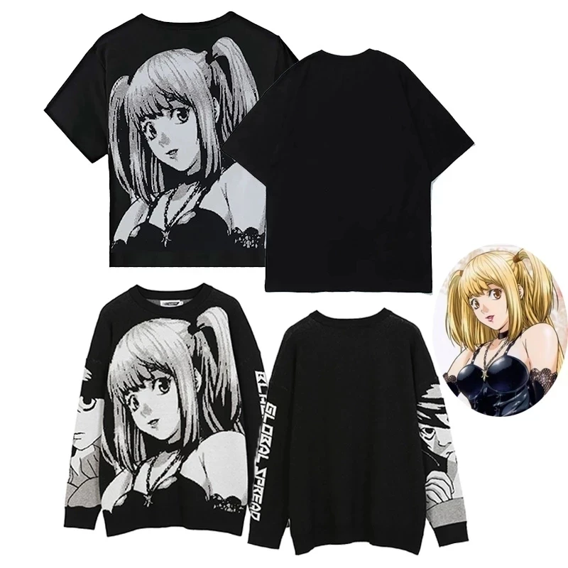 Anime Death Note Misa Amane Imitation Leather Sexy Tube Tops Sweater Uniform Outfit Cosplay Costumes Loose sweater Short Sleeve
Anime Death Note Misa Amane Imitation Leather Sexy Tube Tops Sweater Uniform Outfit Cosplay Costumes Loose sweater Short Sleeve