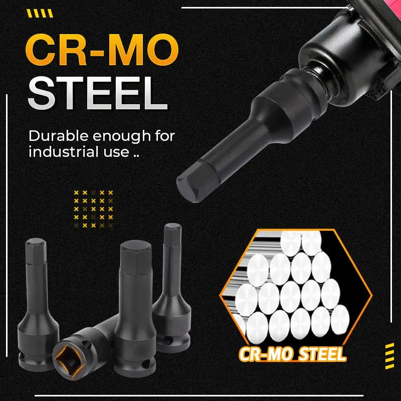 8/10pcs 1/2” Pneumatic Wrench Hexagonal Drive Bits Kit Conjoined Bit Pneumatic Hexagon Screw Socket Set Lengthened Pneumatic Wre
8/10pcs 1/2” Pneumatic Wrench Hexagonal Drive Bits Kit Conjoined Bit Pneumatic Hexagon Screw Socket Set Lengthened Pneumatic Wre