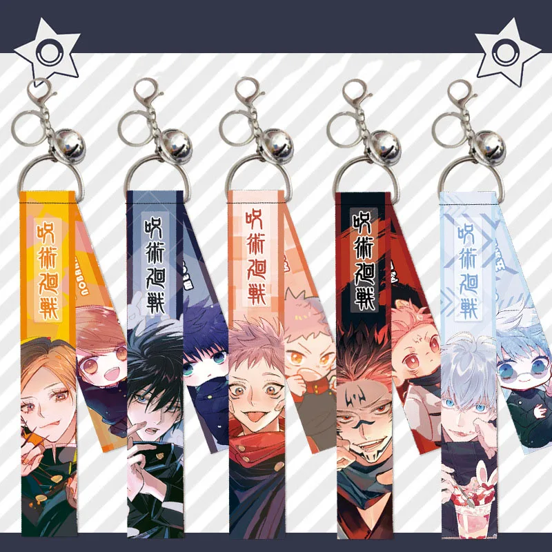 Creative Anime Jujutsu Kaisen Streamer Keychain Pendant Gojo Satoru Cartoon Figures Keyrings Bag Pendant with Bell Friends Gifts
Creative Anime Jujutsu Kaisen Streamer Keychain Pendant Gojo Satoru Cartoon Figures Keyrings Bag Pendant with Bell Friends Gifts