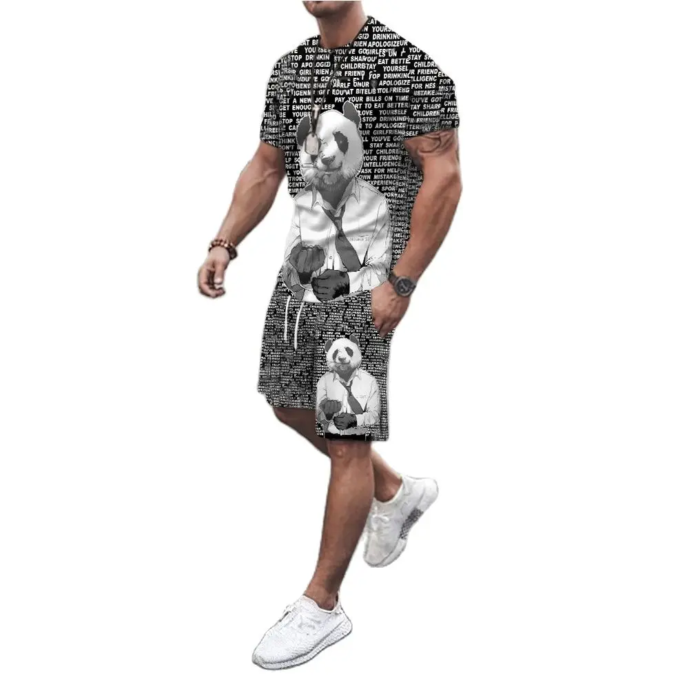 2023 New 3D Printed Men T-shirt Shorts Round Neck Short Sleeved Suit Casual Jogging Set Summer Street Clothes 2 Piece Sportswear 
2023 New 3D Printed Men T-shirt Shorts Round Neck Short Sleeved Suit Casual Jogging Set Summer Street Clothes 2 Piece Sportswear
