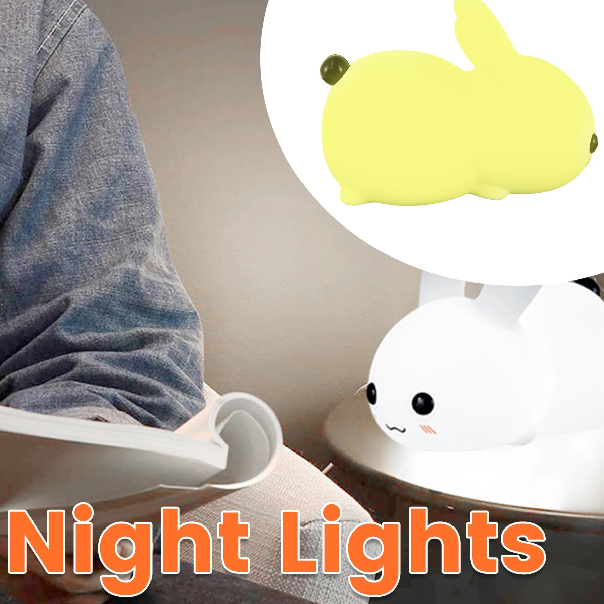 New Bunny Lamp for Kids Silicone Rabbit Light 1200mAh USB Rechargeable Bedside Light 2 Color Modes Rabbit Pat Night Light Touch
New Bunny Lamp for Kids Silicone Rabbit Light 1200mAh USB Rechargeable Bedside Light 2 Color Modes Rabbit Pat Night Light Touch