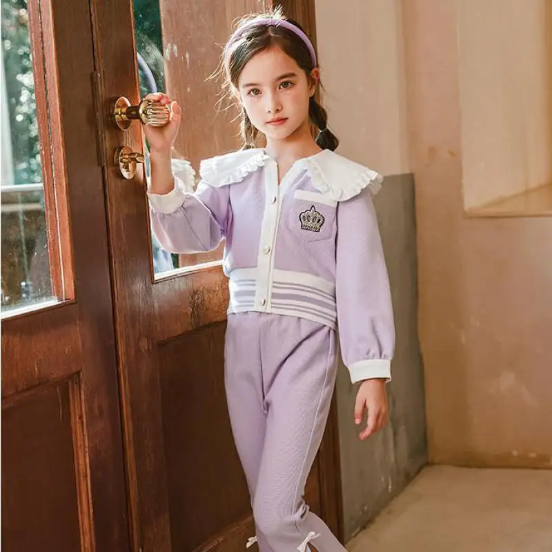 Spring Autumn 2 Piece Clothing Set Girls 2pcs Coat And Pants Outfits Sport Style Jacket And Trousers Suits For Kids 3-12 Years
Spring Autumn 2 Piece Clothing Set Girls 2pcs Coat And Pants Outfits Sport Style Jacket And Trousers Suits For Kids 3-12 Years
