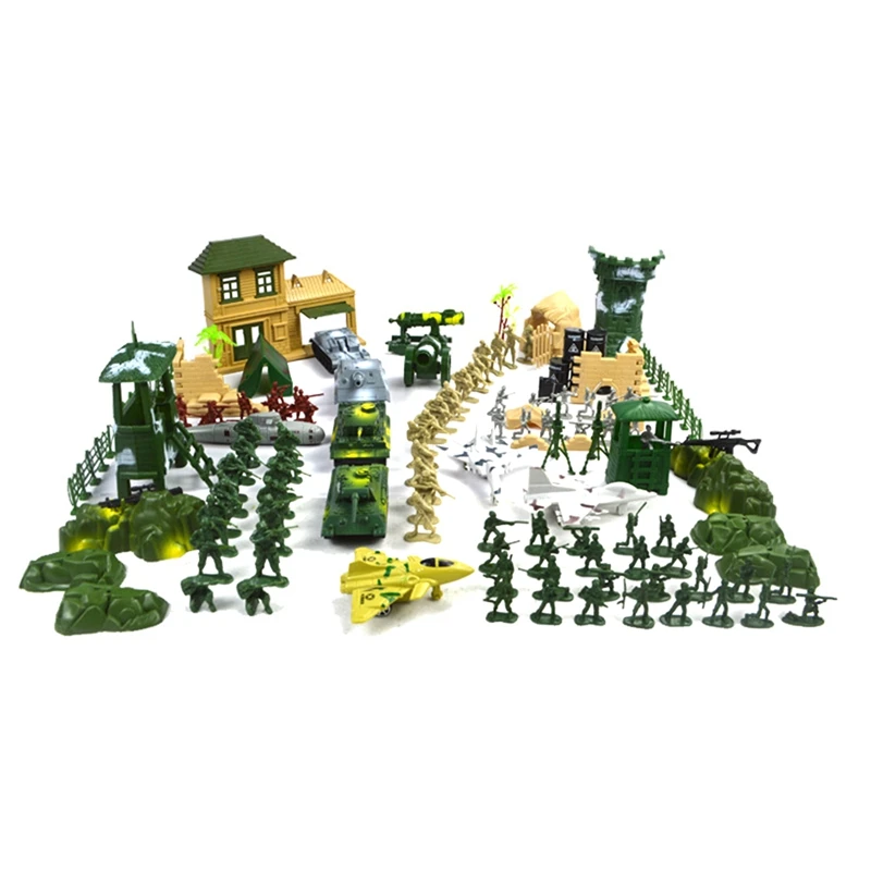 

300 Pcs/Set Simulation Static War Soldiers,DIY Scene Mini Soldier Figures Sand Table Game Gift Toys for Children