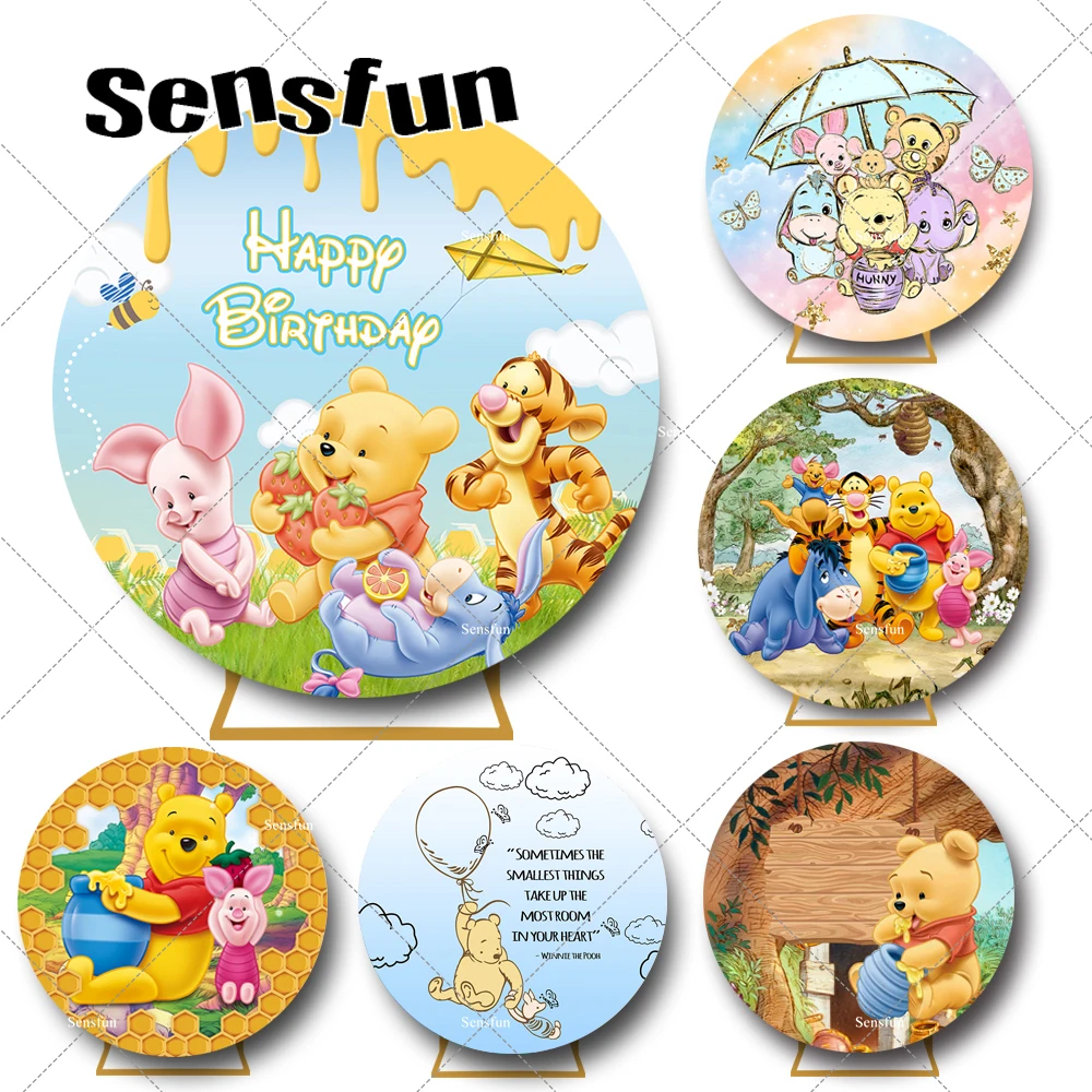 Мультфильм Винни Пух круглый фон крышка дети Новорожденный ребенок душ 1-й День рождения вечеринка Декор медведь Медовое дерево круг фон
Мультфильм Винни Пух круглый фон крышка дети Новорожденный ребенок душ 1-й День рождения вечеринка Декор медведь Медовое дерево круг фон