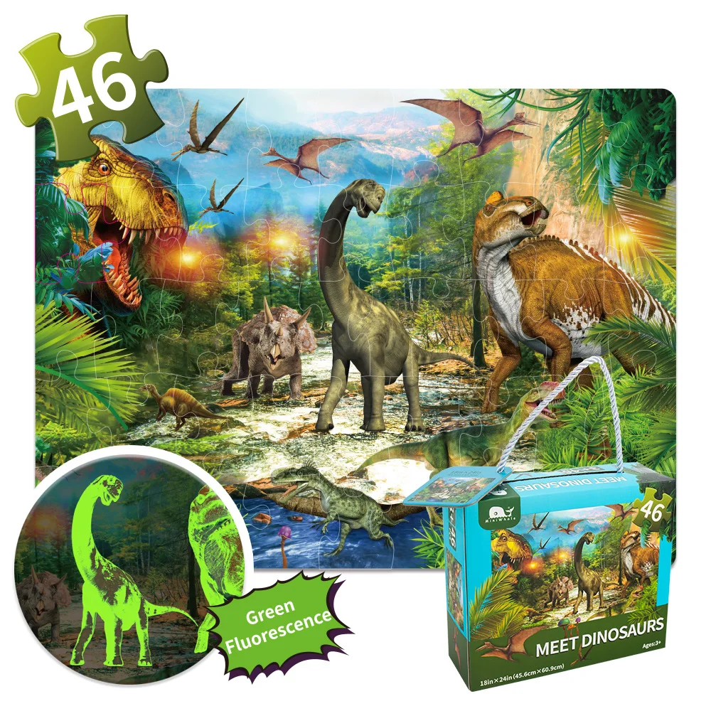 46pcs Animals Puzzles for Kids Luminous Dinosaur Jigsaw Puzzle Baby Learning Educational Toys Intellectual Game Gift
46pcs Animals Puzzles for Kids Luminous Dinosaur Jigsaw Puzzle Baby Learning Educational Toys Intellectual Game Gift