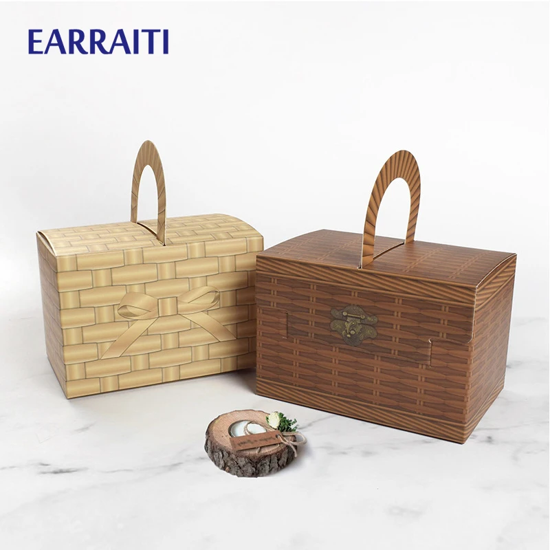 20/50pcs Wedding Favors Gift Box Handle Rattan Pattern Candy Sweet Cake Packaging Gift For Baby Shower Birthday Party Decoration 
20/50pcs Wedding Favors Gift Box Handle Rattan Pattern Candy Sweet Cake Packaging Gift For Baby Shower Birthday Party Decoration