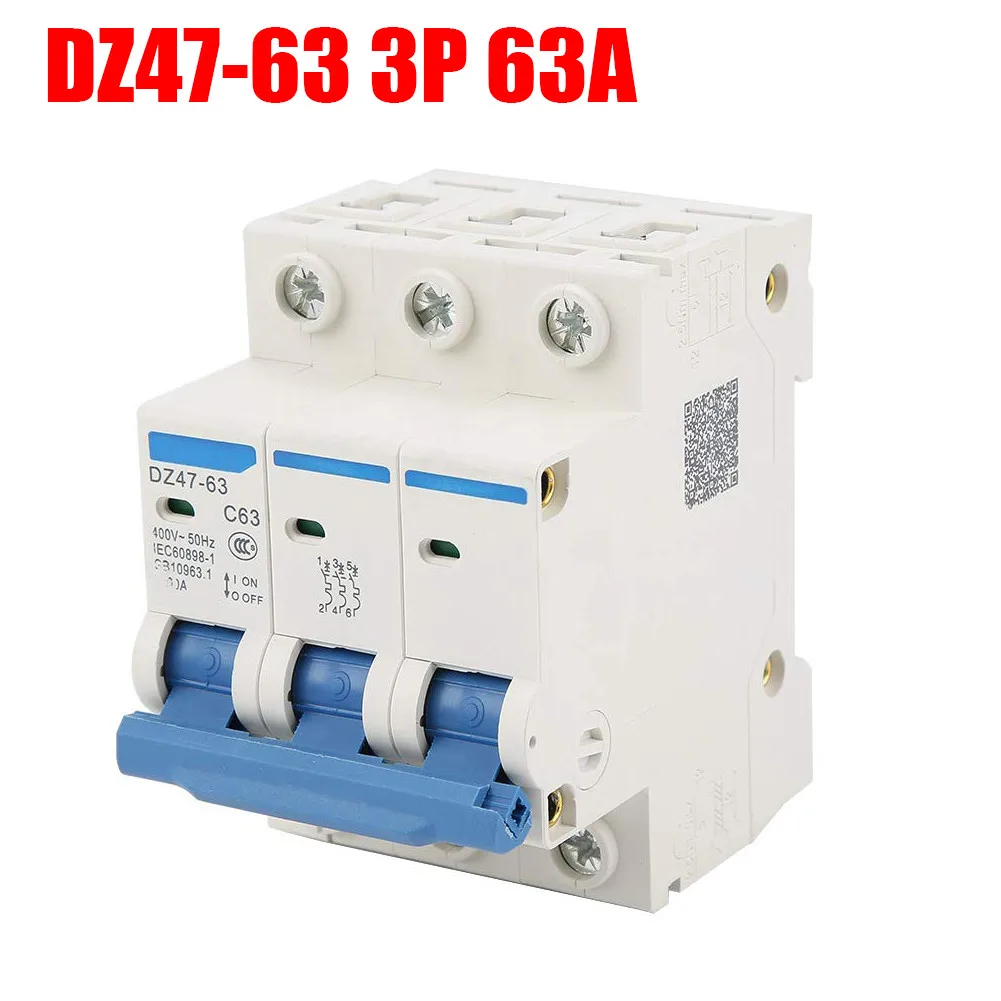 DZ47-63 Circuit Breaker Home Decoration Mount Overload Protection 220/380VAC 3 Poles 4kA Construction DIN Rail
DZ47-63 Circuit Breaker Home Decoration Mount Overload Protection 220/380VAC 3 Poles 4kA Construction DIN Rail