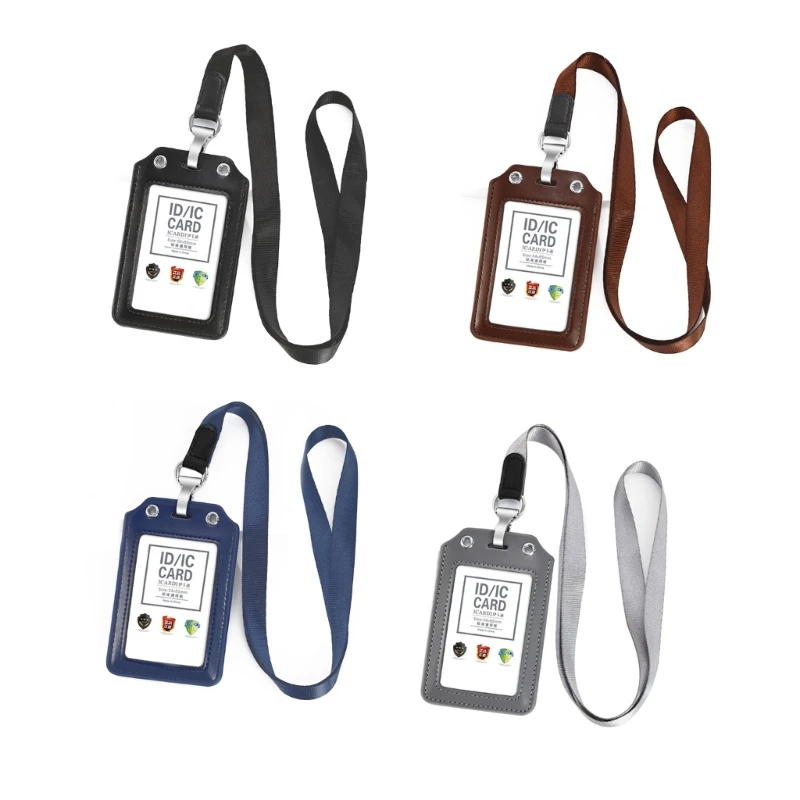 PU Leather Badge Card Holder Wallet with Cards Storage Neck Lanyard Strap for Offices School Student Bus
PU Leather Badge Card Holder Wallet with Cards Storage Neck Lanyard Strap for Offices School Student Bus