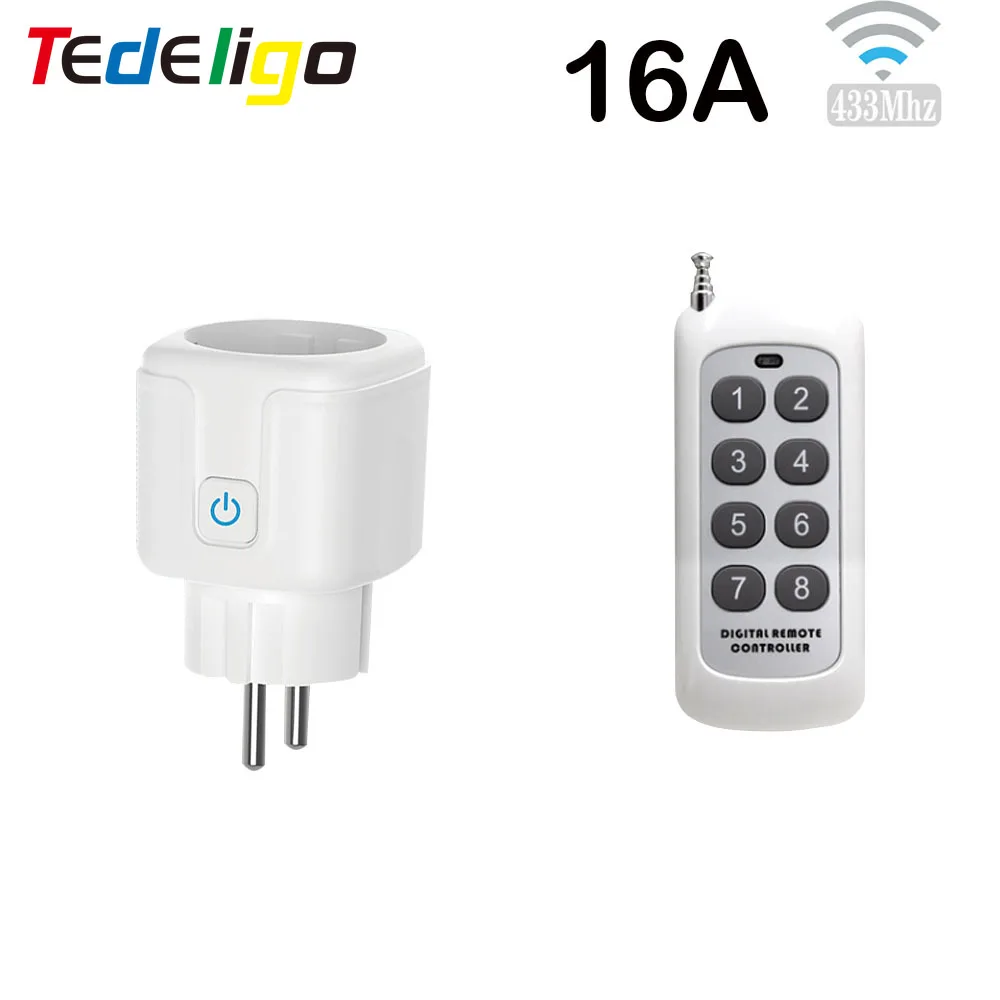 Wireless Remote Control Socket Switch 300 Meters Remote ON OFF for 220V 16V Electrical Outlets EU FR Universal Plug Fan Light
Wireless Remote Control Socket Switch 300 Meters Remote ON OFF for 220V 16V Electrical Outlets EU FR Universal Plug Fan Light