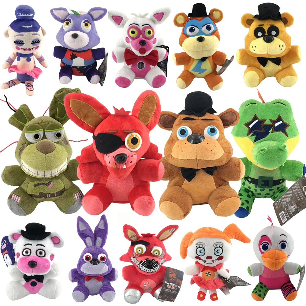 21 Styles Hot FNAF Plush Toys Doll Game Animals Bear Rabbit Foxy Plush Doll Soft Stuffed Toys for Children Kids Birthday Gifts
21 Styles Hot FNAF Plush Toys Doll Game Animals Bear Rabbit Foxy Plush Doll Soft Stuffed Toys for Children Kids Birthday Gifts