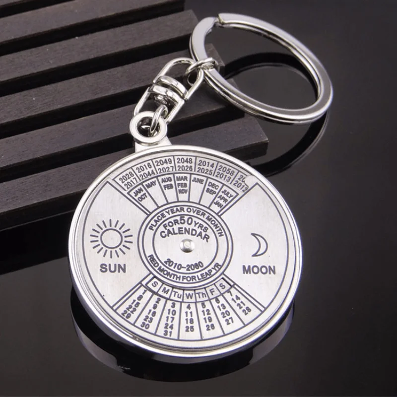 Creative metal key ring Chinese and English Compass Perpetual Calendar Keychain Small Business Gift Opening Gift
Creative metal key ring Chinese and English Compass Perpetual Calendar Keychain Small Business Gift Opening Gift