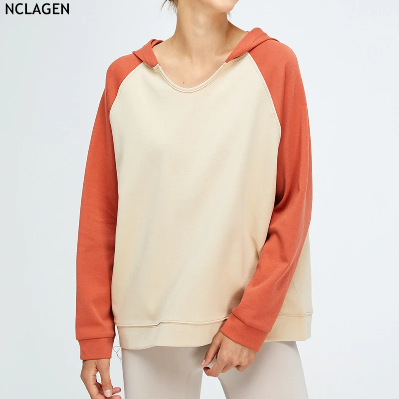 NCLAGEN Yoga Shirts V-Neck Color Sweater Hoodie Fitness Coat Outdoor Loose Long Sleeve Running Sports Top Quick Dry Blouses
NCLAGEN Yoga Shirts V-Neck Color Sweater Hoodie Fitness Coat Outdoor Loose Long Sleeve Running Sports Top Quick Dry Blouses