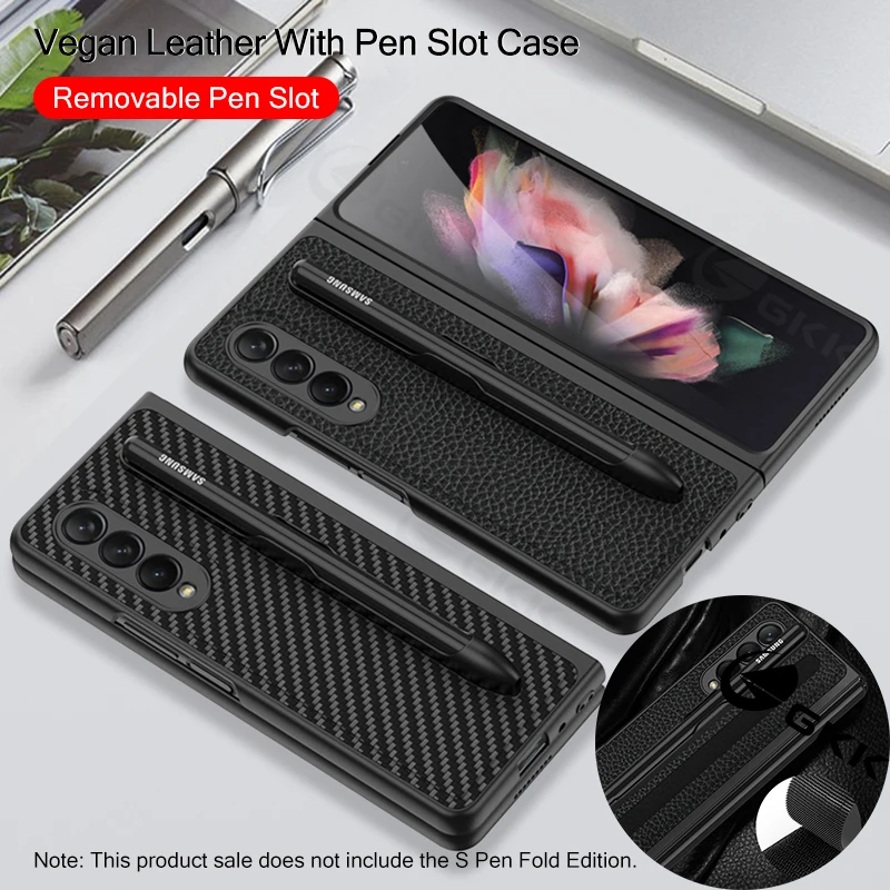 GKK Original Case For Samsung Galaxy Z Fold 3 5G Case Plain Leather Removable Pen Slot hard Cover For Samsung Z Fold 3 5G
GKK Original Case For Samsung Galaxy Z Fold 3 5G Case Plain Leather Removable Pen Slot hard Cover For Samsung Z Fold 3 5G