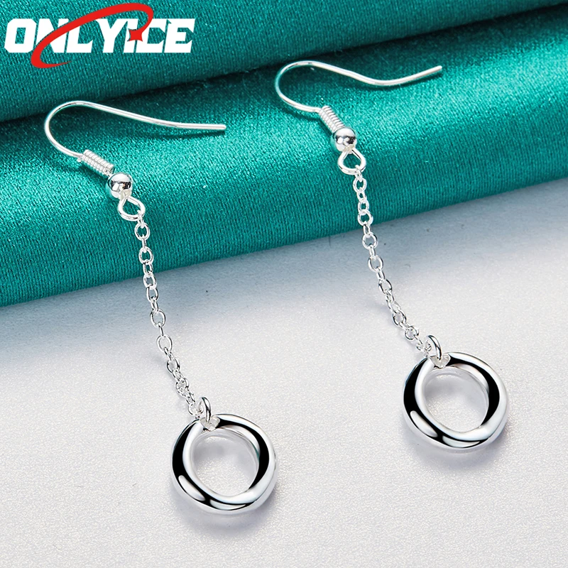 925 Sterling Silver Small Circle Earrings Women's Fashion Glamour Christmas Party Wedding Engagement Jewelry
925 Sterling Silver Small Circle Earrings Women's Fashion Glamour Christmas Party Wedding Engagement Jewelry