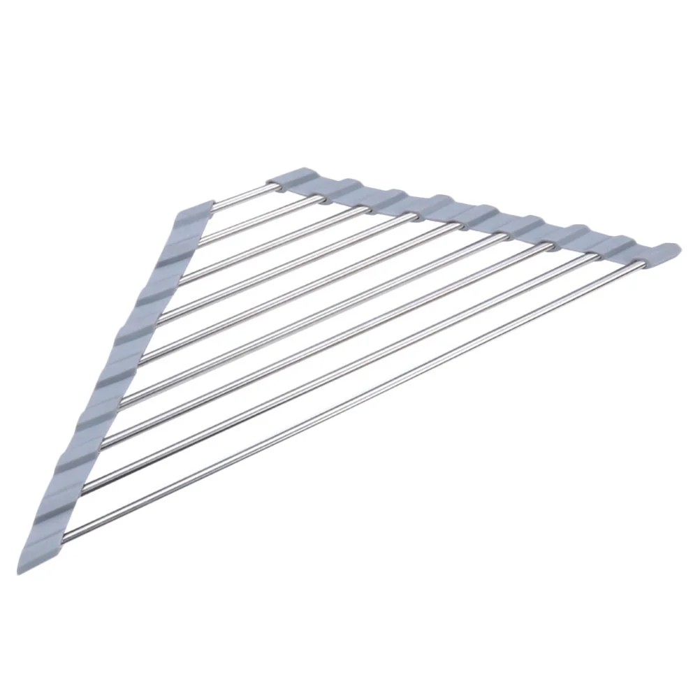 1pc Sink Fruit Drying Mat Sink Drain Shelf Triangle Sink Rack Sink Strainer Basket Roll Dish Dryer Kitchen Drain Rack
1pc Sink Fruit Drying Mat Sink Drain Shelf Triangle Sink Rack Sink Strainer Basket Roll Dish Dryer Kitchen Drain Rack