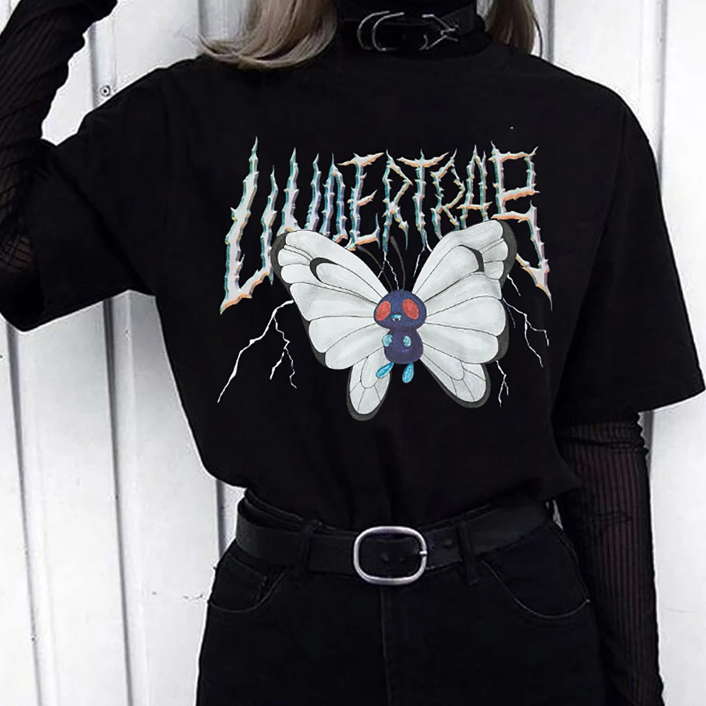 Y2k Woman Tshirts Vintage Butterfly Print Harajuku T-shirt Gothic Black Plus Size Short Sleeve Women T Shirts Japan Casual Tops
Y2k Woman Tshirts Vintage Butterfly Print Harajuku T-shirt Gothic Black Plus Size Short Sleeve Women T Shirts Japan Casual Tops