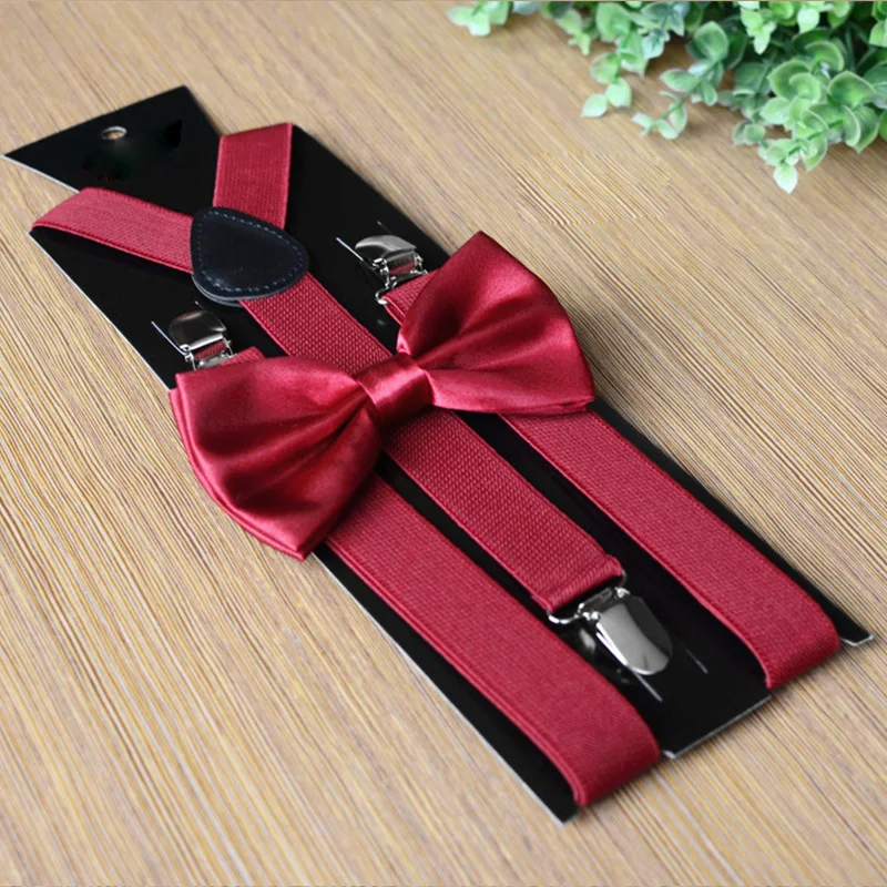 

Men Matching Suspenders Braces&Bow Tie Combo Sets Fancy Costume Colorful Elastic Adjustable Suspension For Shirt Accessories