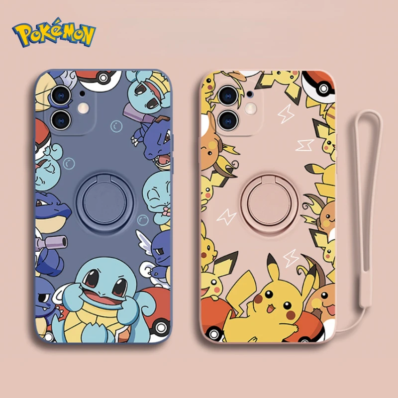 Pokemon Pikachu Squirtle Stand Lanyard Phone Case for iPhone 12 11 Pro Max XR Xs 7 8 plus Mini All-Inclusive Women's Phone Cover
Pokemon Pikachu Squirtle Stand Lanyard Phone Case for iPhone 12 11 Pro Max XR Xs 7 8 plus Mini All-Inclusive Women's Phone Cover