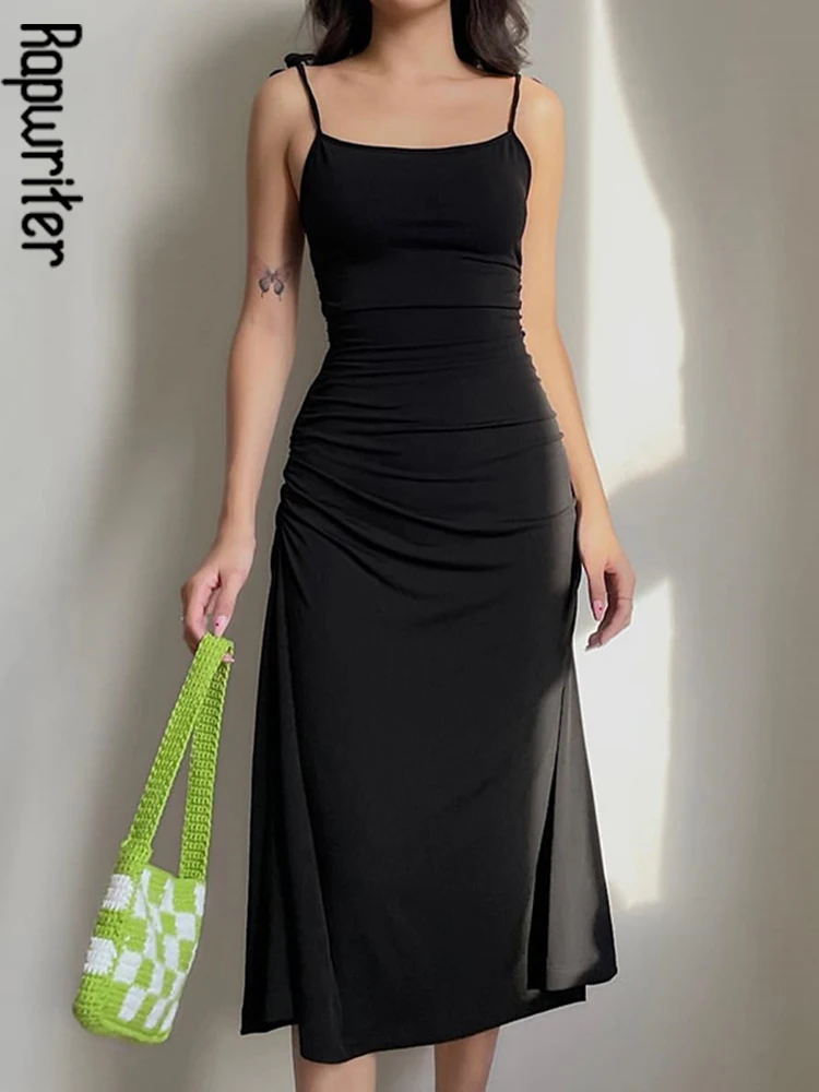 Rapwriter Tie Up Black Dress For Women Vintage Summer Sleeveless Midi Dress Sexy Backless Dress Club Party Dress Korean Costume
Rapwriter Tie Up Black Dress For Women Vintage Summer Sleeveless Midi Dress Sexy Backless Dress Club Party Dress Korean Costume