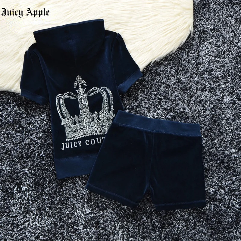 Juicy Apple Tracksuit Women Summer Sports Suit of two fashion pieces for woman Casual Zipper Hooded Top and Shorts Set Clothing
Juicy Apple Tracksuit Women Summer Sports Suit of two fashion pieces for woman Casual Zipper Hooded Top and Shorts Set Clothing