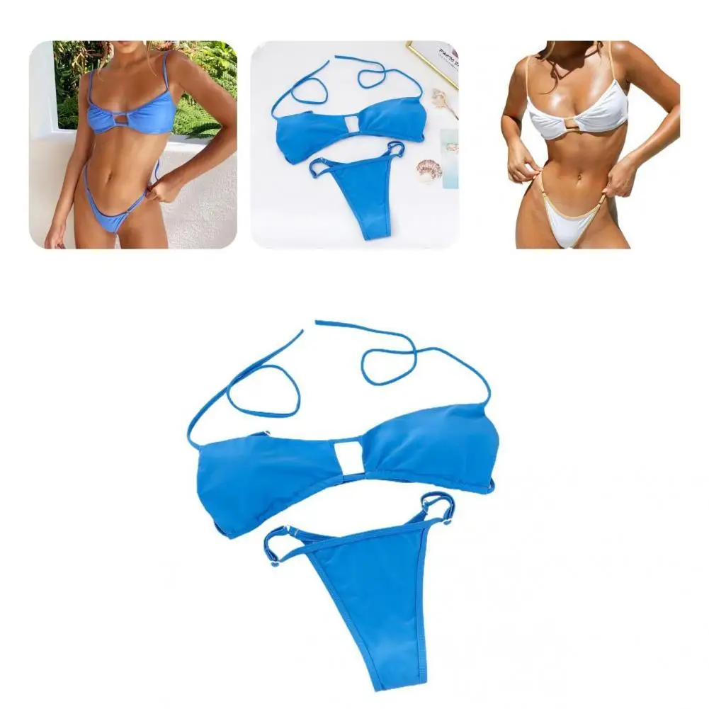 2 Pcs/Set Trendy Women Swimsuit All Match Hollow Out Swimwear Set Wear-resistant Summer Bikini Set
2 Pcs/Set Trendy Women Swimsuit All Match Hollow Out Swimwear Set Wear-resistant Summer Bikini Set