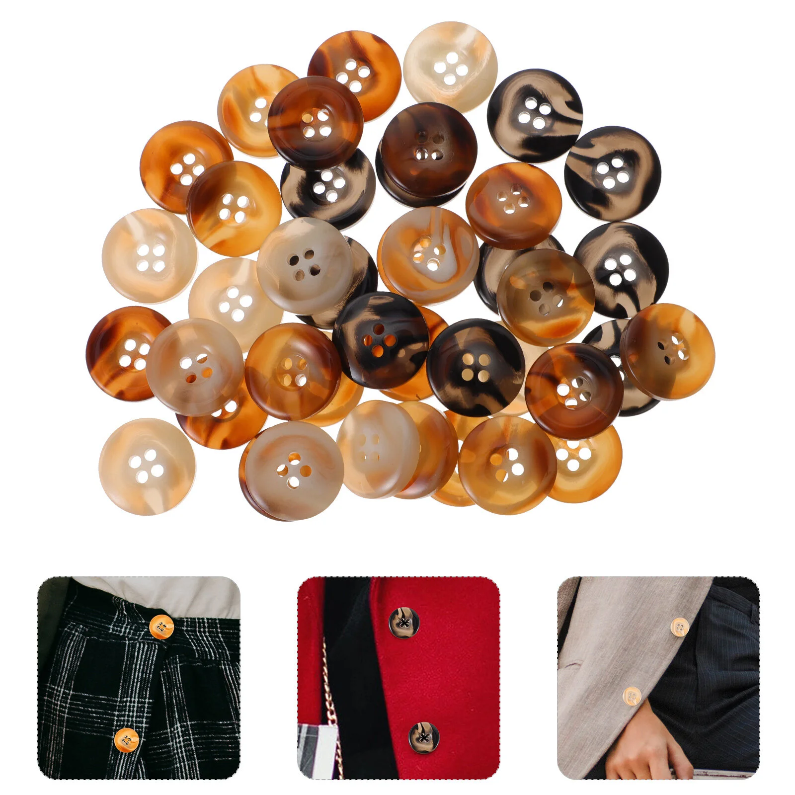 40 Pcs Buttons Shirts Creative Self Made 1.5X1.5cm Coat Sewing Replacement Resin Clothes
40 Pcs Buttons Shirts Creative Self Made 1.5X1.5cm Coat Sewing Replacement Resin Clothes