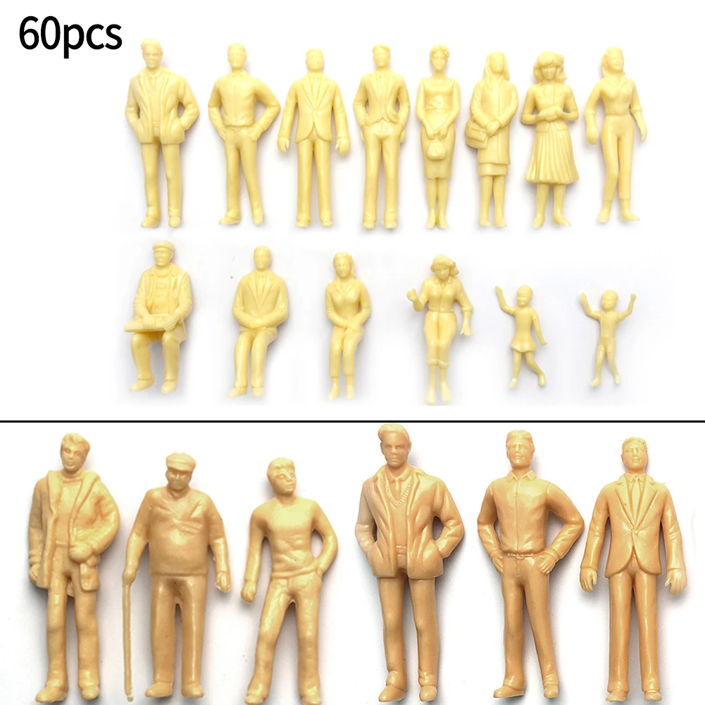 60pcs Model Figures 1:87 Unpainted H0 Figures Standing H0 Accessories Plastic Scenes Model Railroads People Assorted Poses
60pcs Model Figures 1:87 Unpainted H0 Figures Standing H0 Accessories Plastic Scenes Model Railroads People Assorted Poses