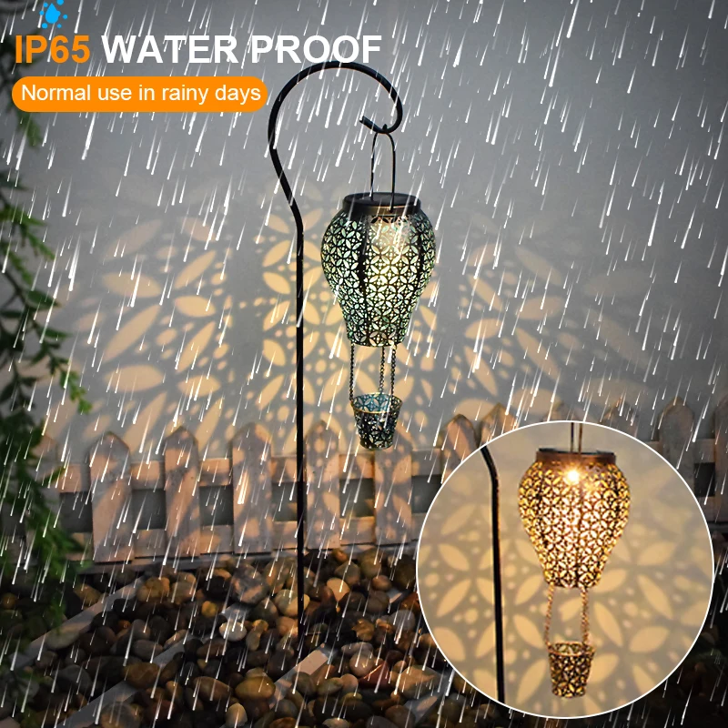 Hot Air Balloon Solar Lanterns Outdoor Waterproof Metal Hanging Solar Lights LED Decor Solar Power Lighting For Party Christmas
Hot Air Balloon Solar Lanterns Outdoor Waterproof Metal Hanging Solar Lights LED Decor Solar Power Lighting For Party Christmas
