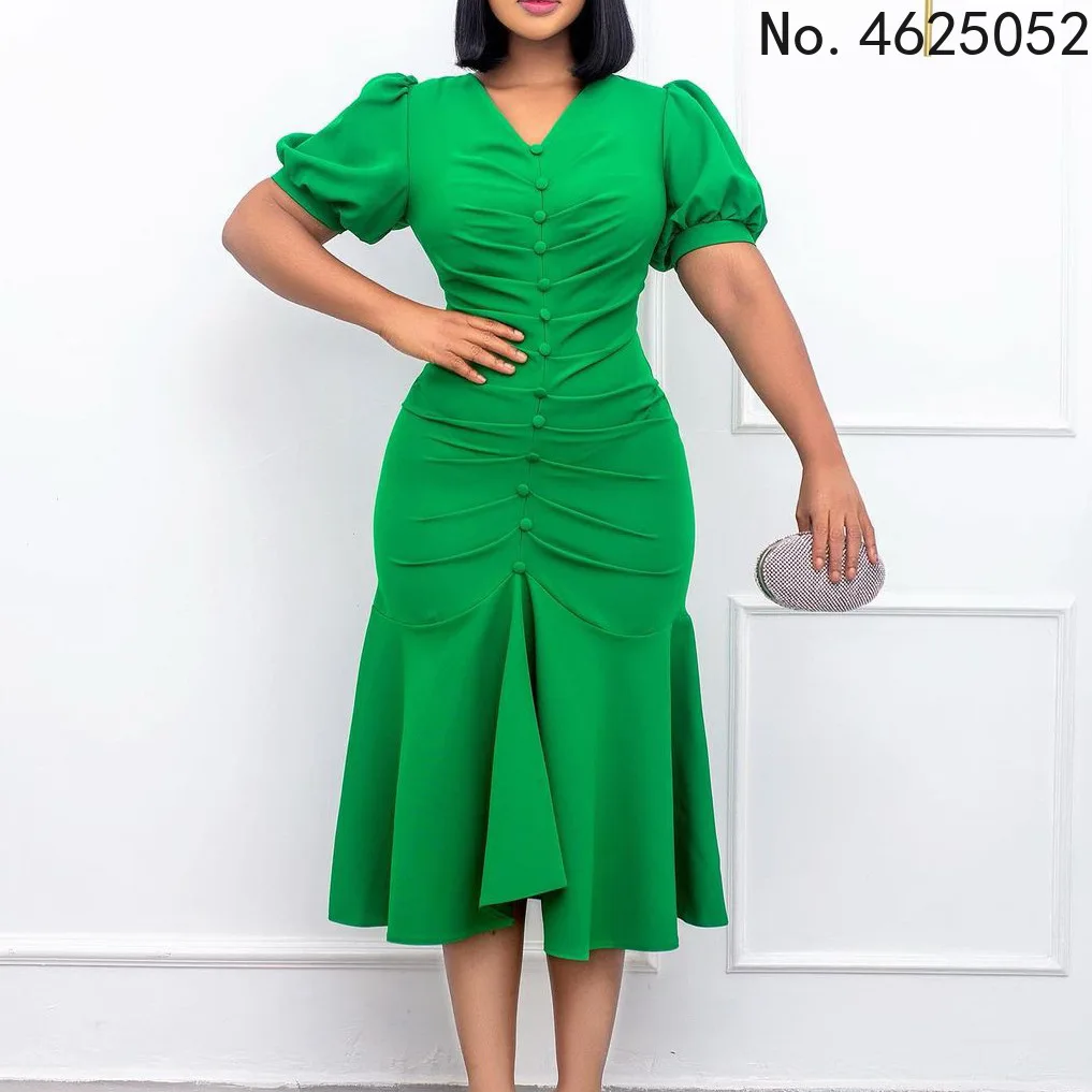 Sexy Summer Bodycon Dress African Dresses for Women 2022 Elegant Button Pleated Bandage Robe Africaine Femme African Clothes
Sexy Summer Bodycon Dress African Dresses for Women 2022 Elegant Button Pleated Bandage Robe Africaine Femme African Clothes