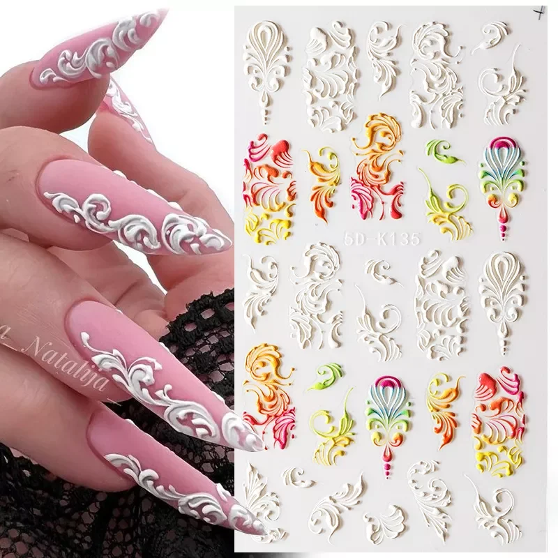1PC French 5D Nail Sticker Embossed Flower Bubble Pattern Self-Adhesive Slider Wedding Design Nails Decals Nail Art Decoration
1PC French 5D Nail Sticker Embossed Flower Bubble Pattern Self-Adhesive Slider Wedding Design Nails Decals Nail Art Decoration