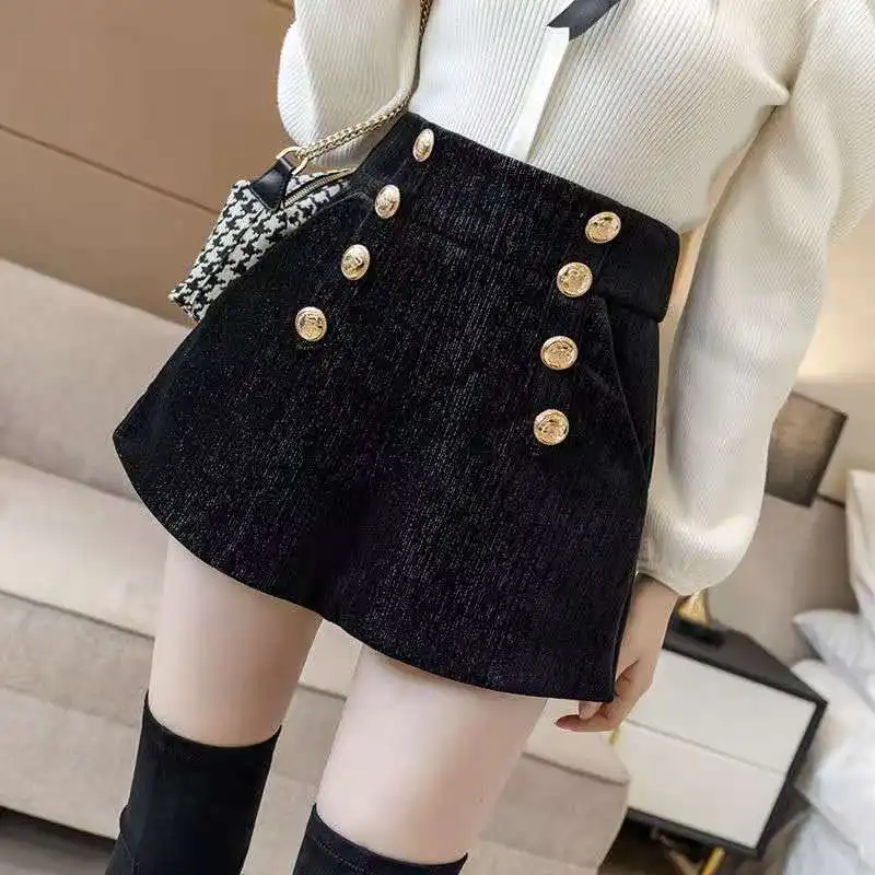 Women Wide Leg Shorts with Belt Female A-line Autumn Casual Elegant Wild Shorts Ladies High Waist Thick Warm Woolen Shorts G117
Women Wide Leg Shorts with Belt Female A-line Autumn Casual Elegant Wild Shorts Ladies High Waist Thick Warm Woolen Shorts G117