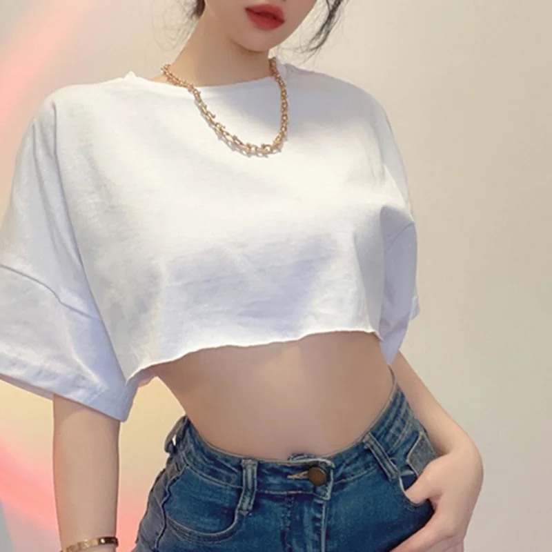 2023 Short-sleeve Cotton Loose T-shirt Summer Sexy T-shirt Women Street Fashion Ladies Tops Loose Clothing Elegant New 26522 
2023 Short-sleeve Cotton Loose T-shirt Summer Sexy T-shirt Women Street Fashion Ladies Tops Loose Clothing Elegant New 26522