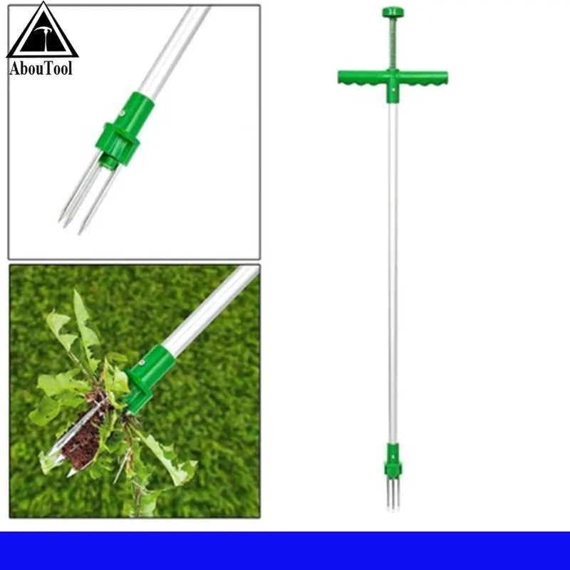 

Portable Manual Garden Root Remover Tool Outdoor Killer Claw Weeder Lawn Long Handled Aluminum Lightweight Stand Up Weed Puller