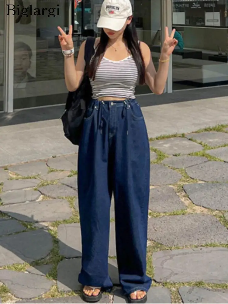 Jeans Long Pants Women Wide Leg Loose Pleated Ladies Jeans Trousers High Waist Casual Modis Woman Jeans Pants 2023 
Jeans Long Pants Women Wide Leg Loose Pleated Ladies Jeans Trousers High Waist Casual Modis Woman Jeans Pants 2023