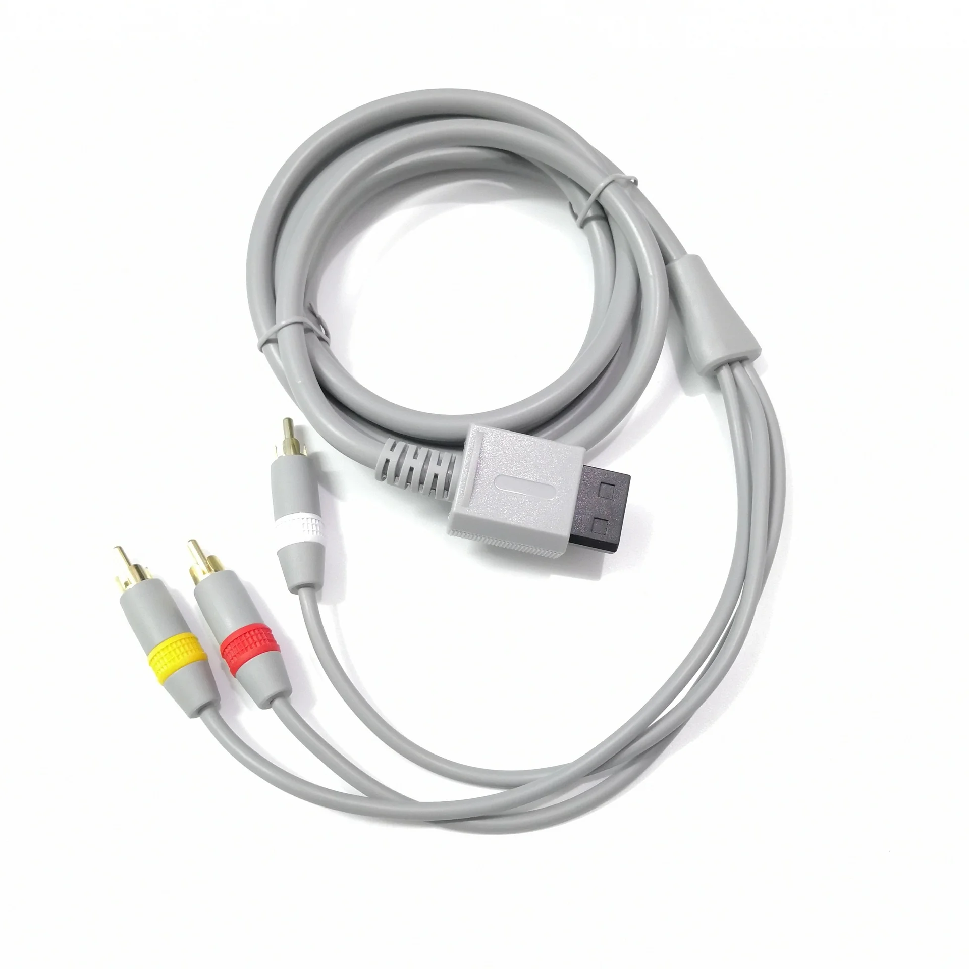 

100 шт. 1,8 м 3 RCA-кабеля для консоли контроллера Nintendo Wii, аудио-видео AV-кабель, композитный 480p позолоченный 3RCA Для кабеля will