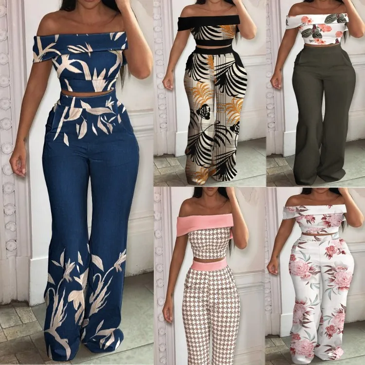 2022 Summer Women Sets Floral Print Two Piece Sets Floral Print Off Shoulder Top and Wide Leg Pant Sets Outfits Plus Size
2022 Summer Women Sets Floral Print Two Piece Sets Floral Print Off Shoulder Top and Wide Leg Pant Sets Outfits Plus Size
